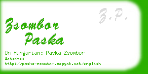 zsombor paska business card